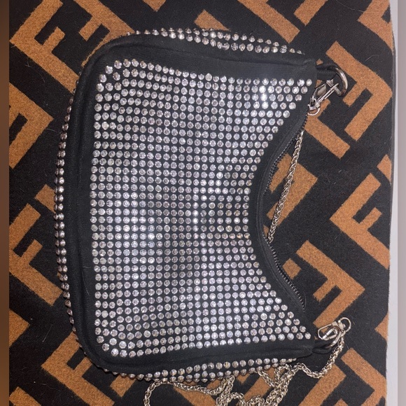 Sparkly cross body bag with crystals - Picture 4 of 5